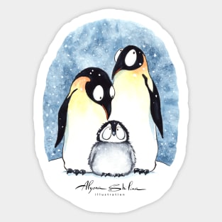 Penguins family Sticker